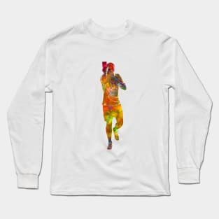 Soccer referee in watercolor Long Sleeve T-Shirt